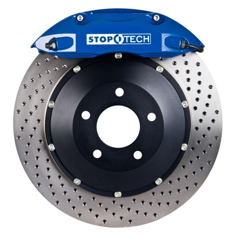 StopTech 08-09 WRX STi Front BBK ST40 355x32 Drilled Rotors Blue Calipers 83.842.4700.22 Main Image