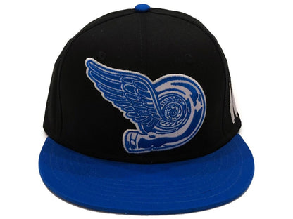 Eat Sleep Race Black/Blue Turbo Wing Snapback Hat