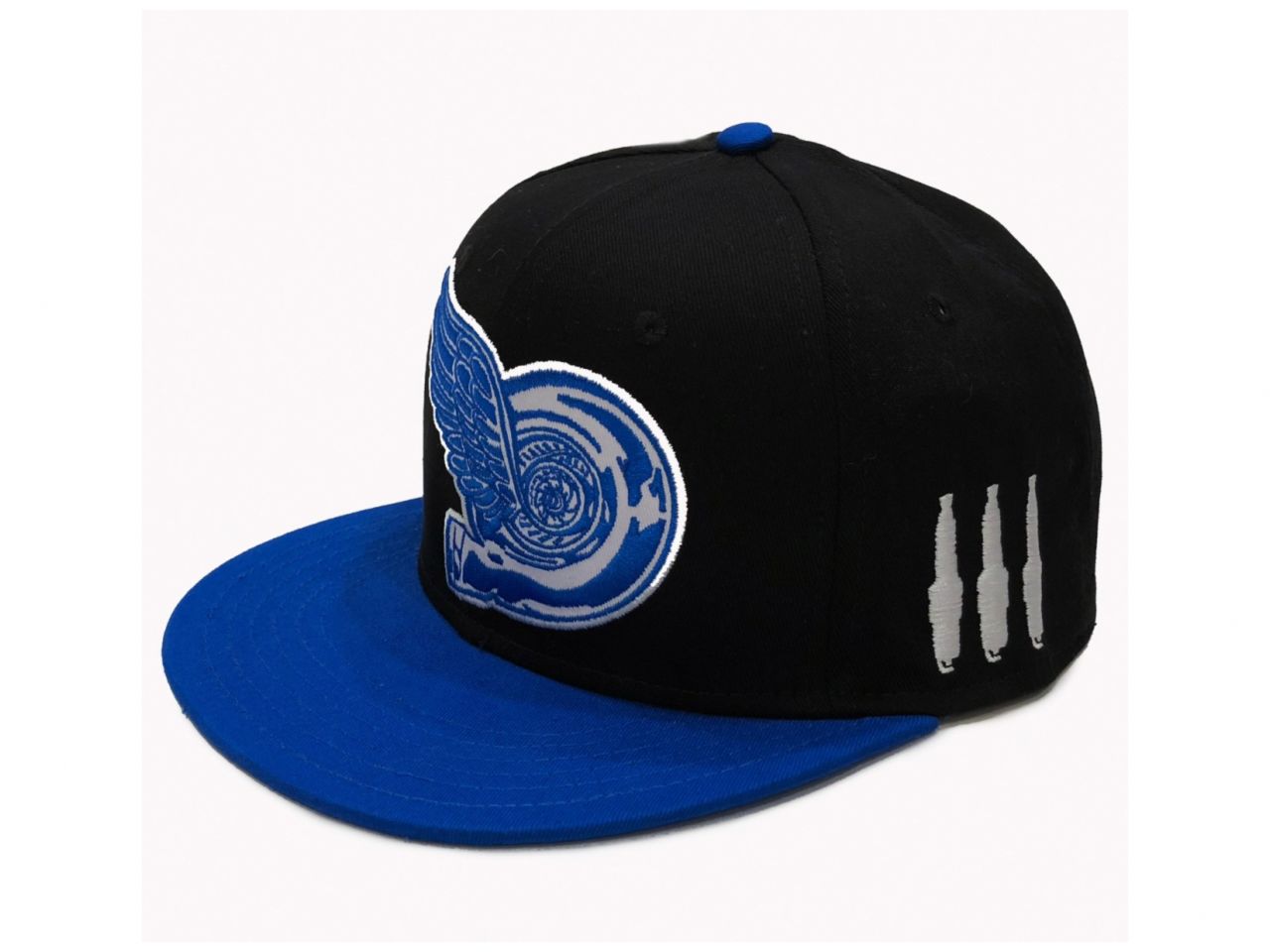 Eat Sleep Race Black/Blue Turbo Wing Snapback Hat