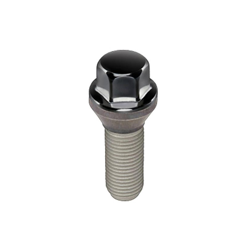 McGard Hex Lug Bolt (Cone Seat) M14X1.5 / 17mm Hex / 28.0mm Shank Length (Box of 50) - Black 69700BK Main Image