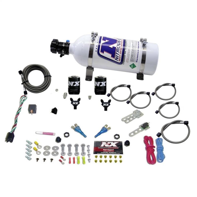 Nitrous Express Dual Nozzle Sport Compact Nitrous Kit (35-50-75HP) w/5lb Bottle 20616-05 Main Image