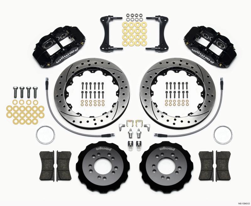 Wilwood Narrow Superlite 6R Front Hat Kit 13.06in Drilled 2008-up Hyundai Genesis Coupe w/Lines 140-13043-D Main Image