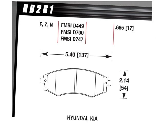 Hawk HP Plus Brake Pads Front Hyundai Sonata Base 1992-1998