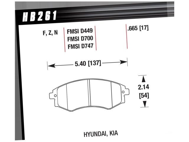 Hawk Ceramic Brake Pads Front Hyundai Sonata Base 1992-1998