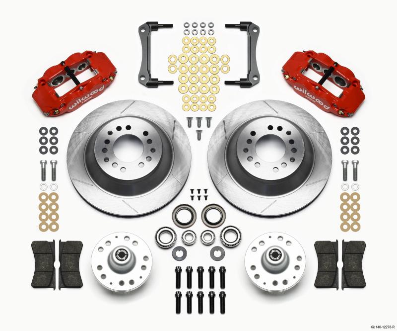 Wilwood Narrow Superlite 6R Front Hub & 1PC Rtr Kit 12.88in-Red 70-78 Camaro 140-12278-R Main Image