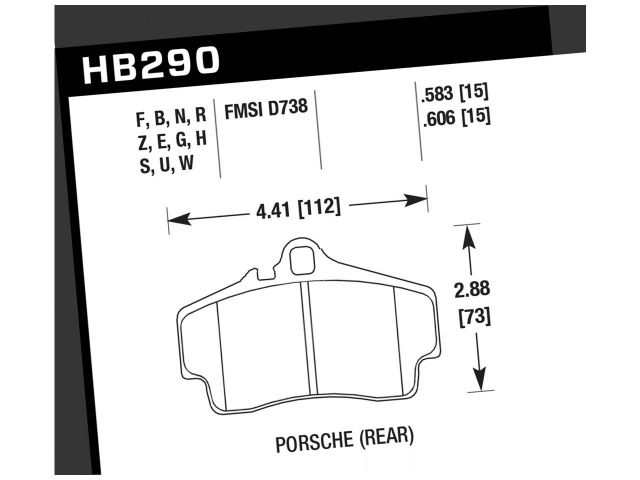 Hawk Ceramic Brake Pads Rear Porsche 911 Targa 1998-1998