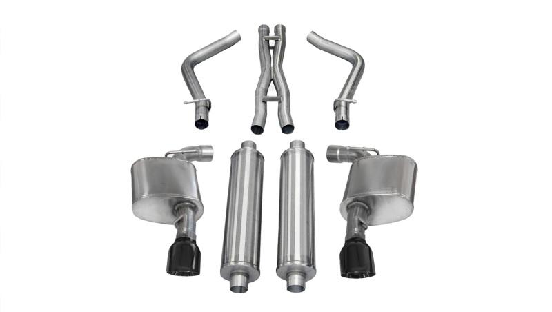 Corsa 12-13 Dodge Charger SRT-8 6.4L V8 Black Sport Cat-Back Exhaust 14463BLK Main Image