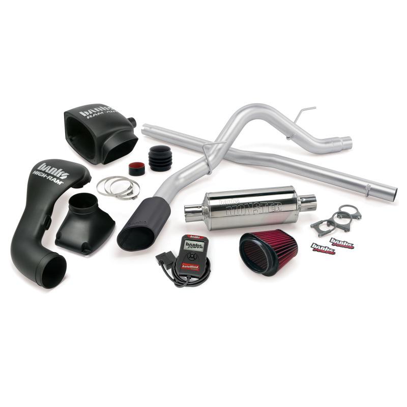 Banks Power 04-08 Ford 5.4L F-150 SCMB Stinger System - SS Single Exhaust w/ Black Tip 48481-B Main Image