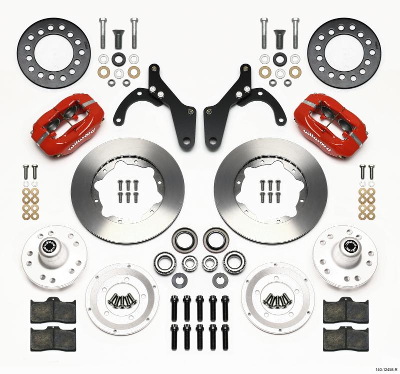 Wilwood Forged Dynalite Front Kit 11.00in Red 59-64 Chevy Impala / 63-64 Corvette 140-12458-R Main Image