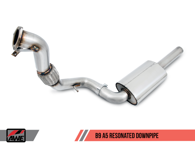 AWE Tuning Audi B9 A5 SwitchPath Exhaust Dual Outlet - Chrome Silver Tips (Includes DP and Remote) 3025-32026 Main Image