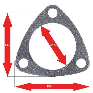 Apexi A'PEXi Exhaust Gasket (Three Bolt) - Replacement