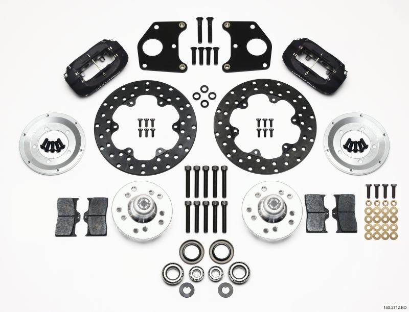 Wilwood Forged Dynalite Front Drag Kit Drilled Rotor CPD 62-72 B 62-72 E w/9in Drum 140-2712-BD Main Image