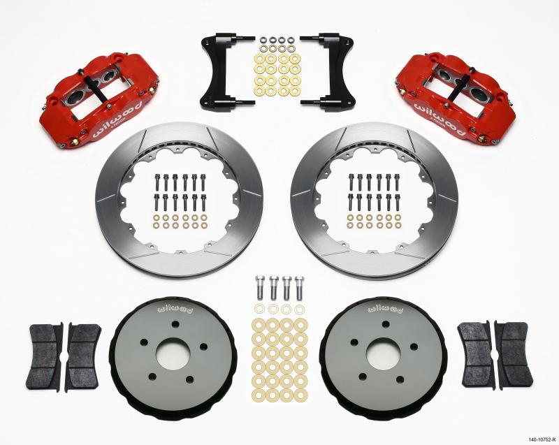 Wilwood Narrow Superlite 6R Front Hat Kit 12.88in Red 2008 Toyota Matrix 140-10752-R Main Image