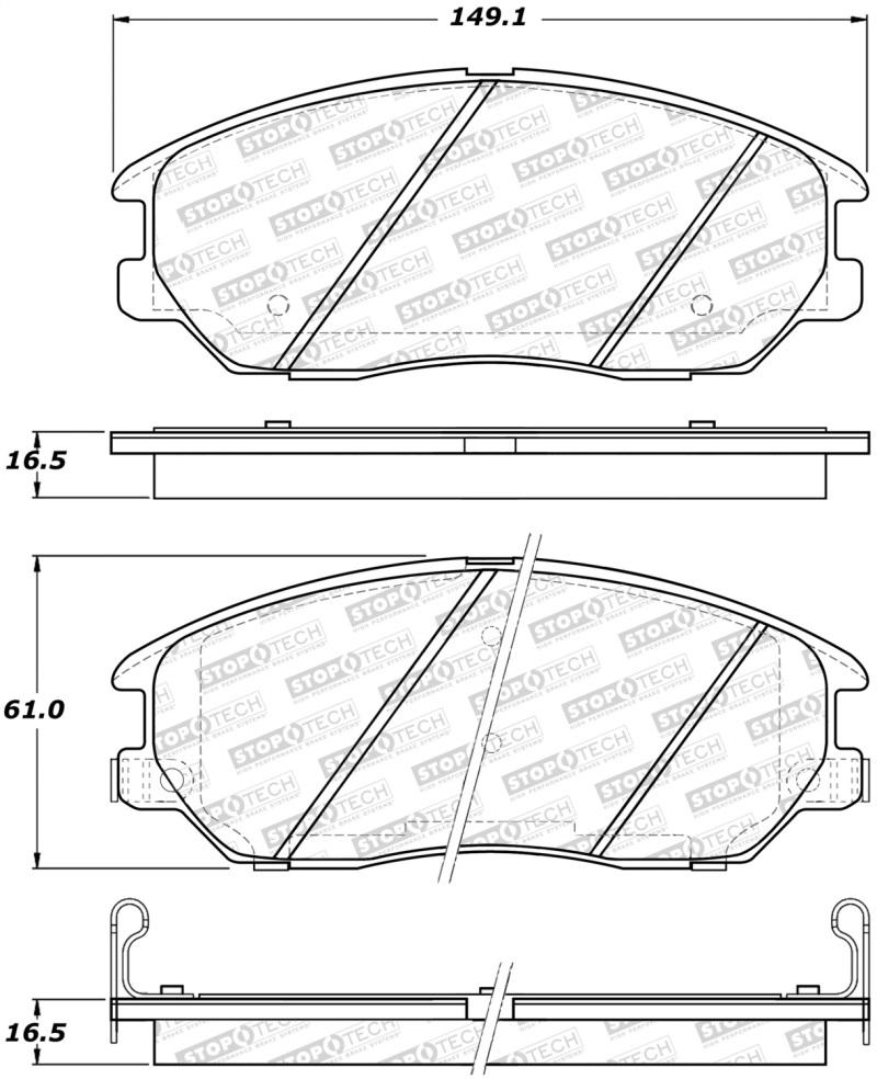 StopTech Street Brake Pads 308.10130 Main Image