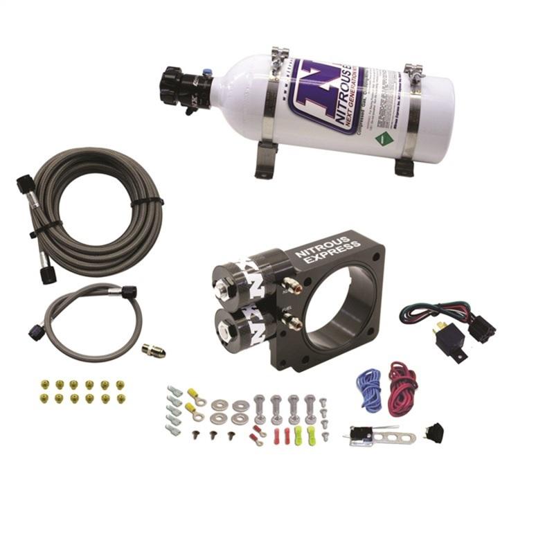 Nitrous Express 86-93 Ford Mustang GT 5.0L (Pushrod) Nitrous Plate Kit w/5lb Bottle 20955-05 Main Image