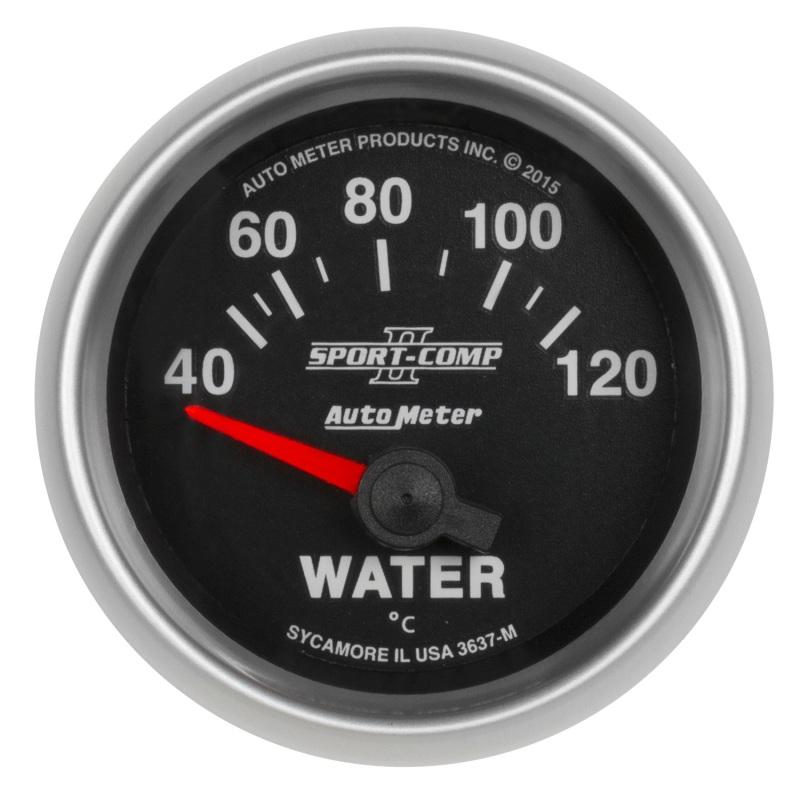 Autometer Sport-Comp II Gauge Water Temp 2 1/16in 40-120c Electric Sport-Comp II 3637-M Main Image