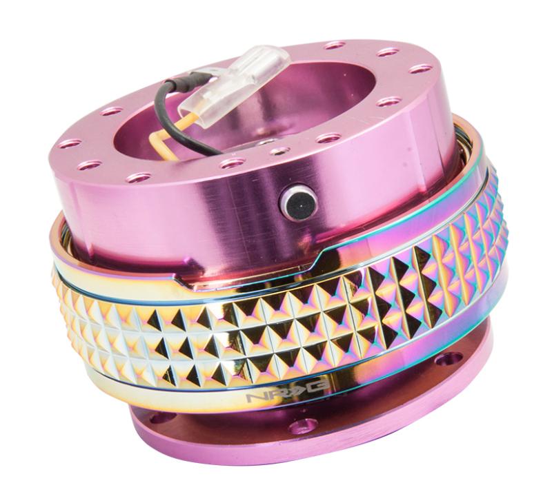 NRG Quick Release Kit - Pyramid Edition - Pink Body / Neochrome Pyramid Ring SRK-210PK/MC Main Image