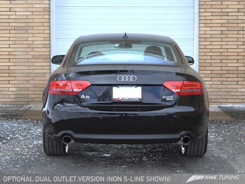 AWE Tuning Audi B8 A5 2.0T Touring Edition Exhaust - Dual Outlet Diamond Black Tips 3015-33026 Main Image