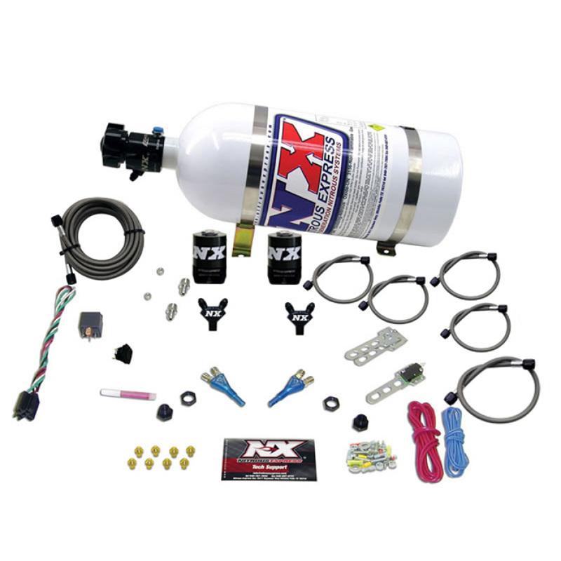 Nitrous Express 92-95 Dodge V8 TBI Dual Nozzle Nitrous Kit (50-125HP) w/10lb Bottle 20213-10 Main Image