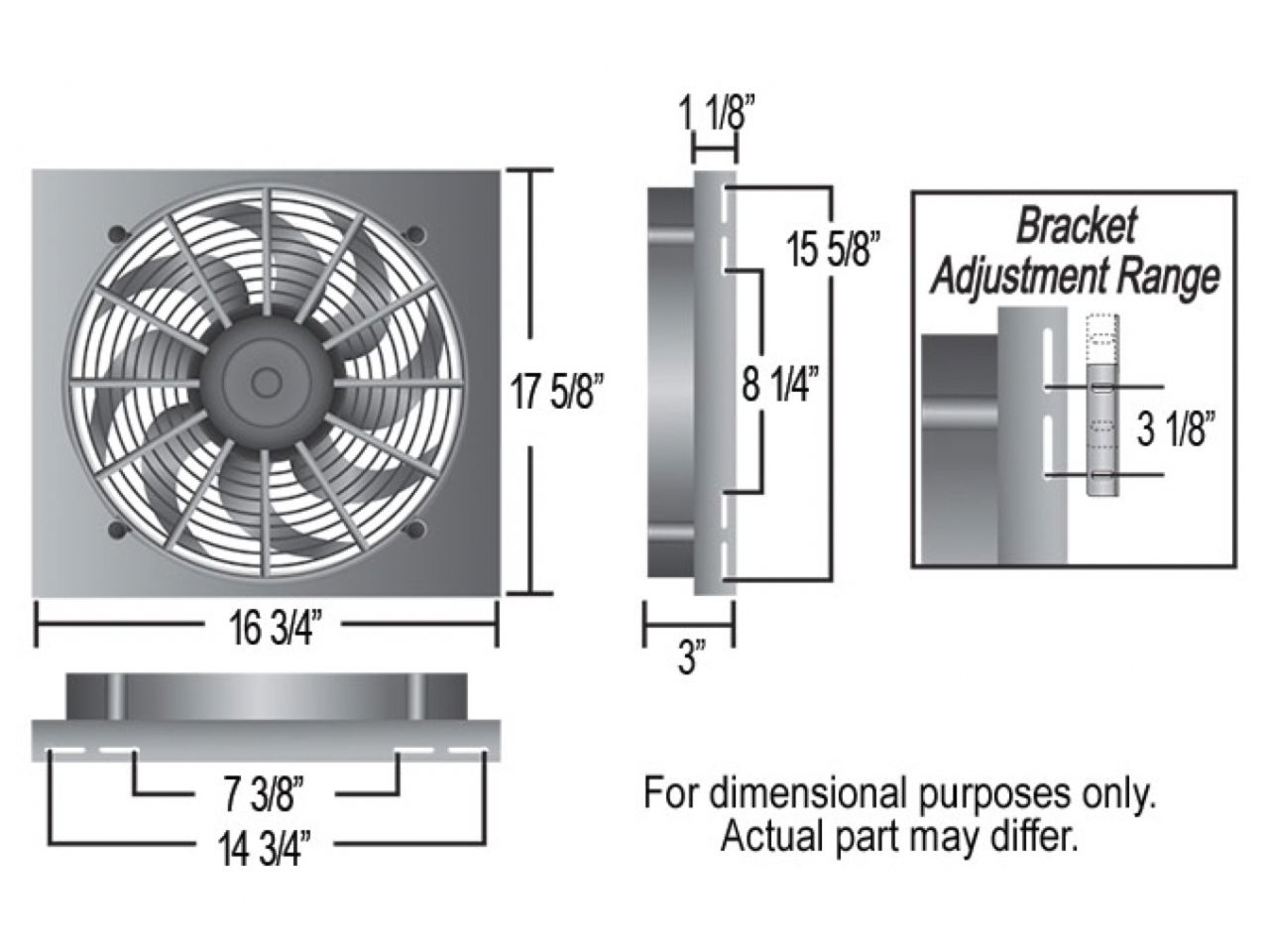 Derale RAD Fan/Aluminum Shroud Assembly