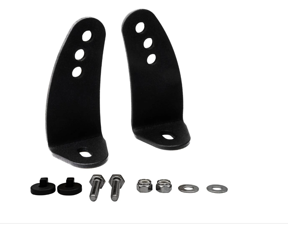 Rigid Industries L Bracket Mounting Kit for E-Series or Radiance, Black, Pair 40182