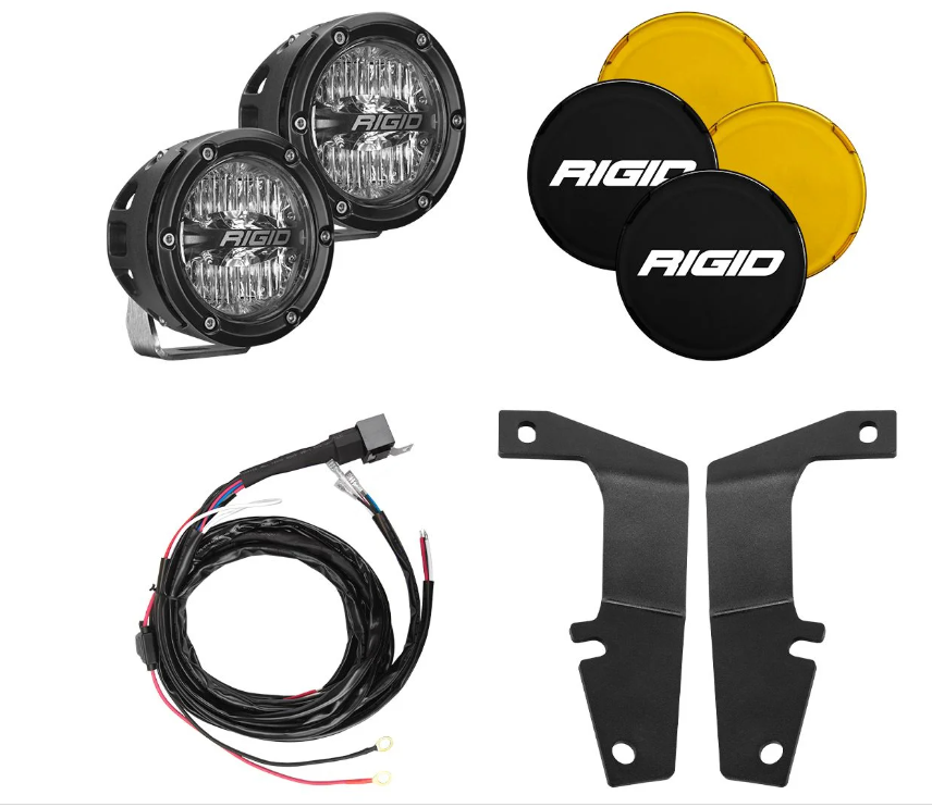 Rigid Industries 2010-2023 Toyota 4Runner A-Pillar Light Kit (Includes 4 inch 360-Series Drive) 46704