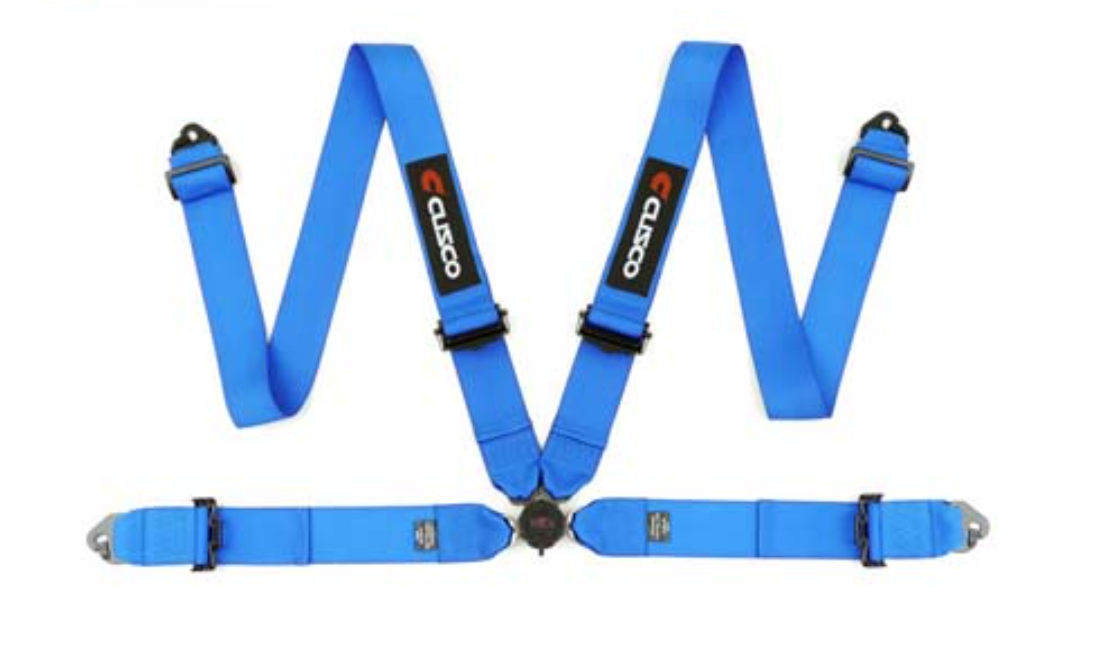 Cusco Universal 4 Point 3in Width Racing Harnesses - Blue 00B CRH N4BL