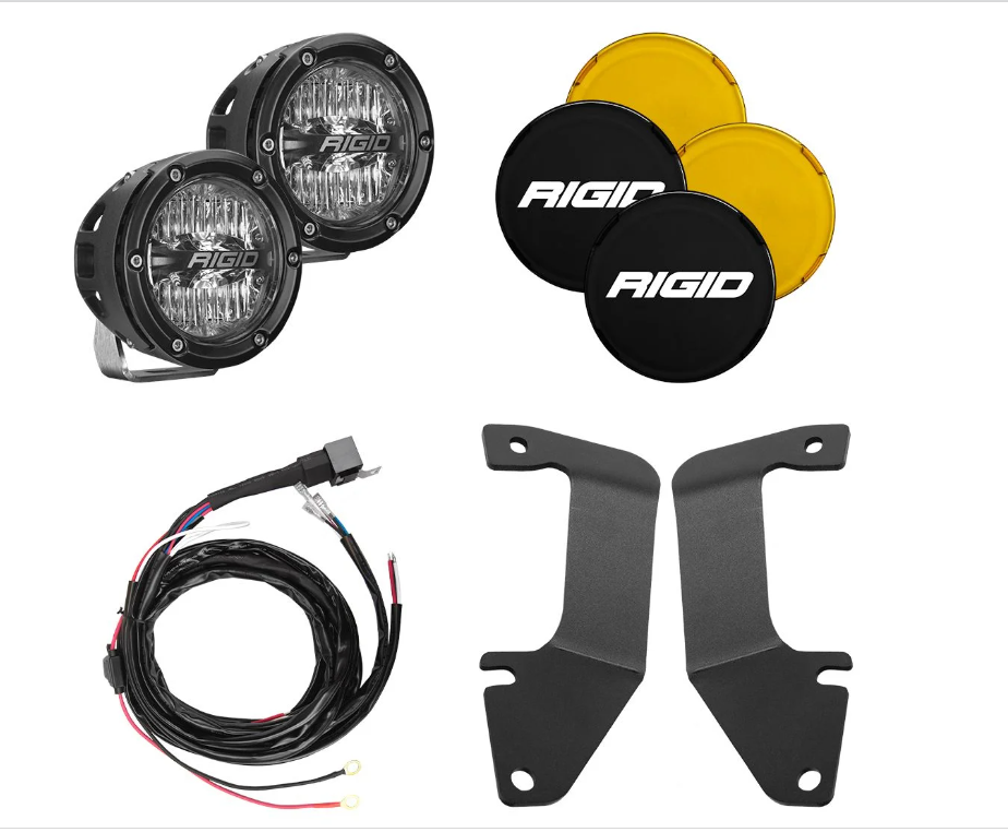 Rigid Industries 2014-2022 Toyota Tundra A-Pillar Light Kit (Includes 4 inch 360-Series Drive) 46706