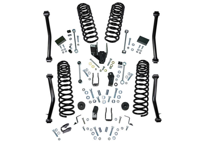 18-19 Jeep Wrangler JL 2 Door 4in Dual Rate Coil Lift Kit - Incl Rubicon w/ Shock Extensions K186
