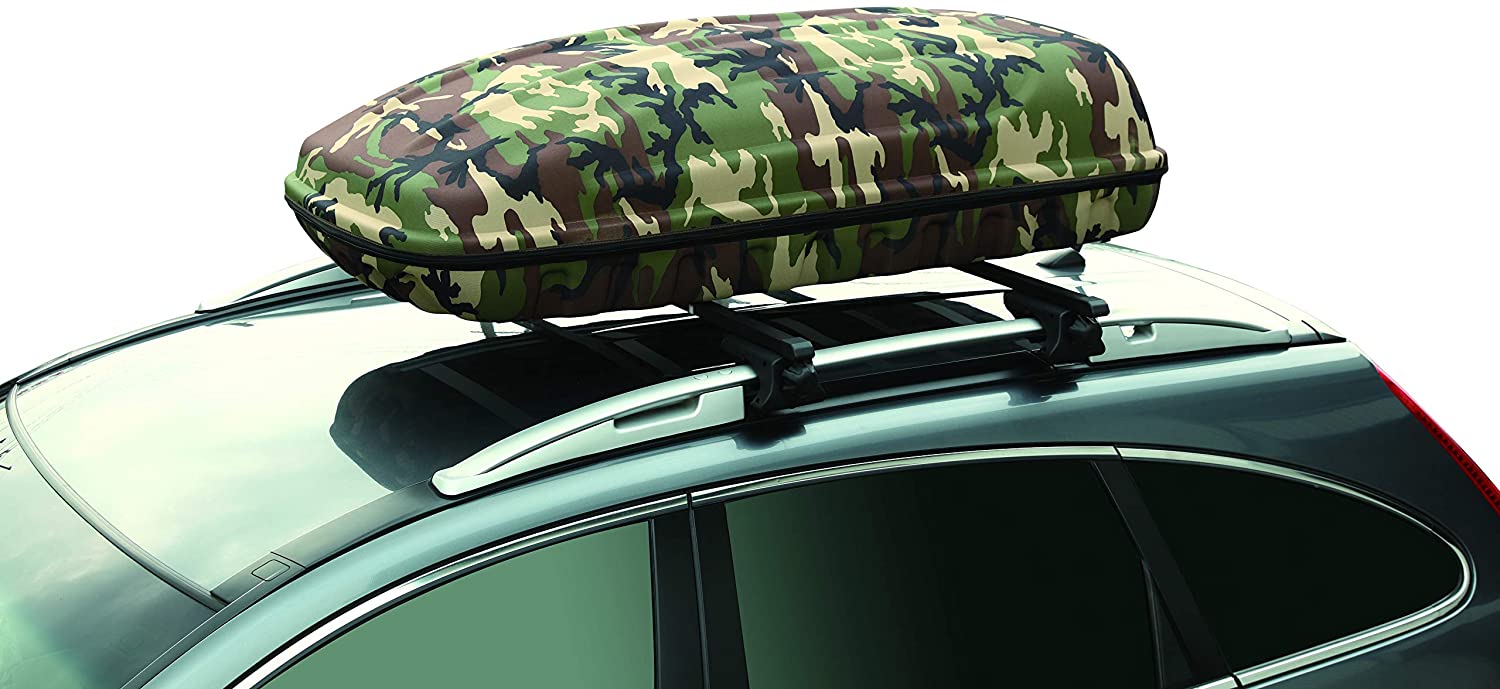 3D MAXpider 47.2in x 31.5in x 10.2in Large 3D Shell Roof Box W/ Rack - Camouflage B07H79SF3Y