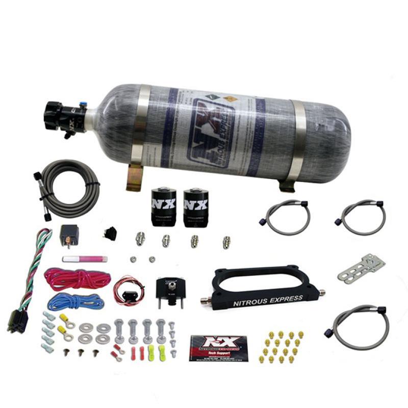 Nitrous Express 07-14 Ford Mustang GT500 Nitrous Plate Kit (50-250HP) w/Composite Bottle 20949-12 Main Image