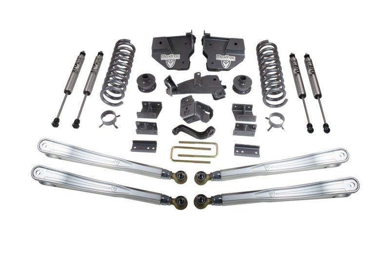 MaxTrac 14-18 RAM 2500 4WD 4in/1in MaxPro Elite Coil Lift Kit w/4-Link Arms & FOX Shocks K947241FL