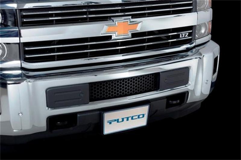 Putco 15-19 Chevy Silv HD - SS - Black Punch Design Bumper Grille Bumper Grille Inserts 88195 Main Image