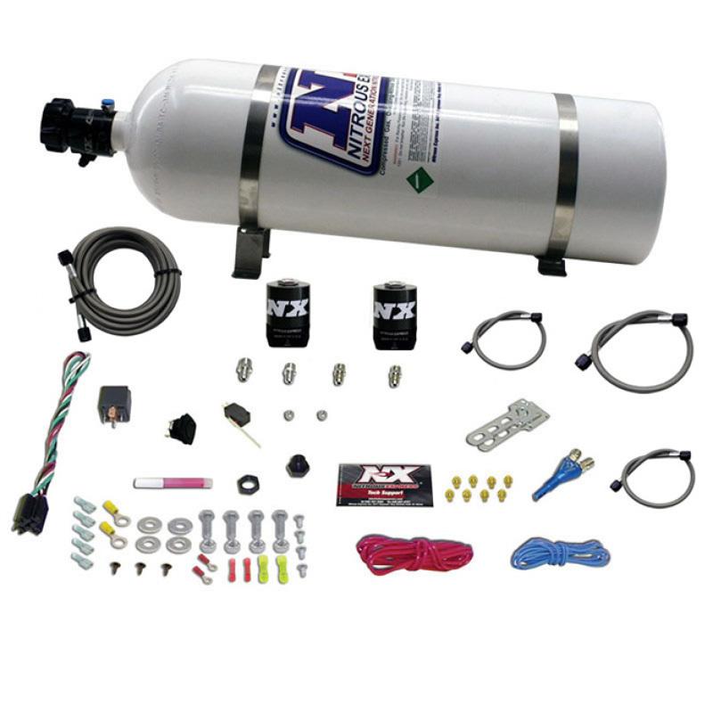 Nitrous Express All Dodge EFI Single Nozzle Nitrous Kit (35-150HP) w/15lb Bottle 20921-15 Main Image