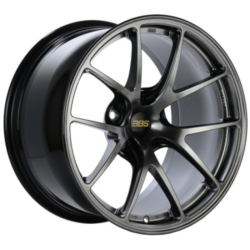 BBS RI-A 18x10.5 5x114.3 ET18 Diamond Black Wheel -82mm PFS/Clip Required RIA006DB