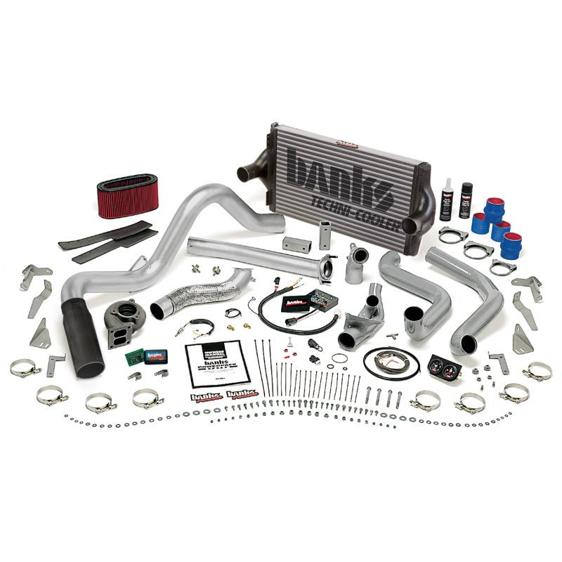 Banks Power 95.5-97 Ford 7.3L Auto PowerPack System - SS Single Exhaust w/ Black Tip 48561-B Main Image