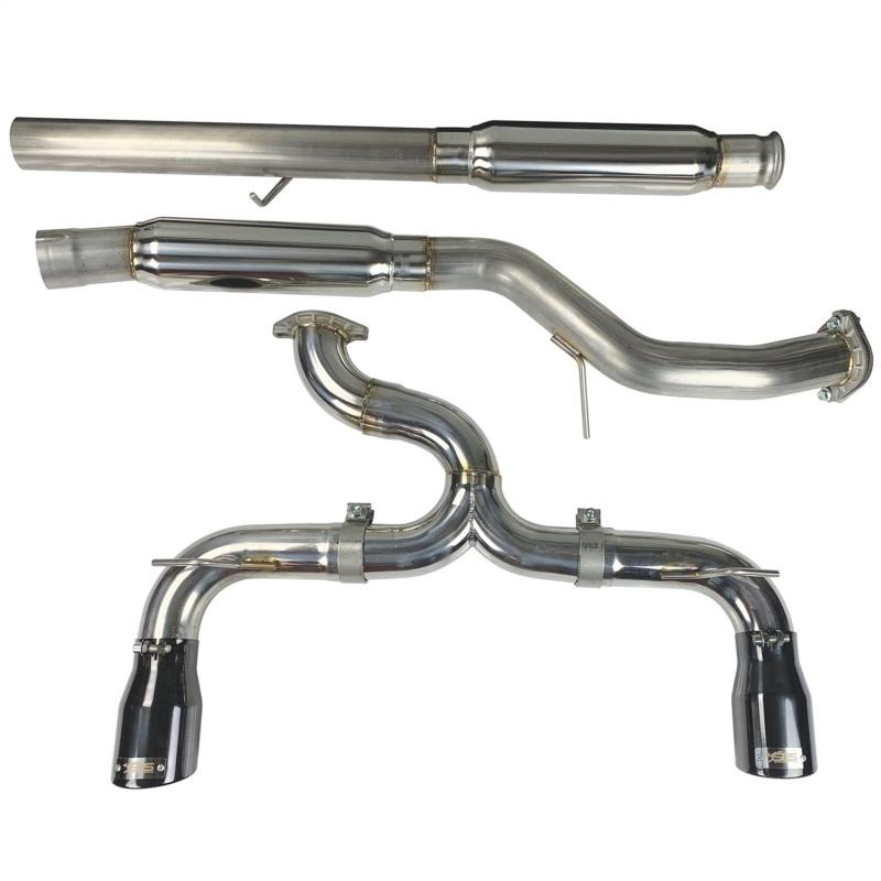 Injen 16-18 Ford Focus RS 3in Cat-Back Stainless Steel Exhaust w/ 4in Black Chrome Tips SES9004 Main Image