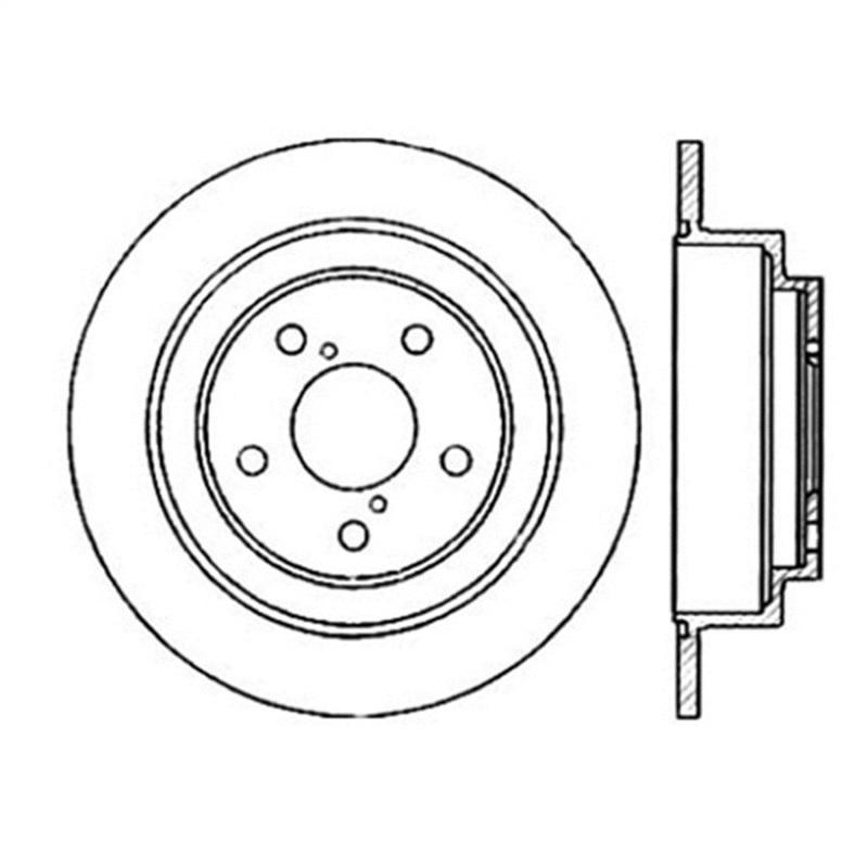 StopTech Power Slot 02-05 WRX Rear Right Sportstop Slotted Rotor 126.47011SR Main Image