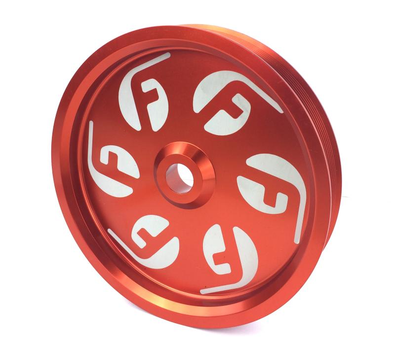 Fleece Performance Dodge Cummins Dual Pump Pulley (for use with FPE dual pump bracket) Red FPE-34211-RED Main Image