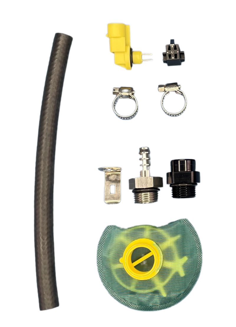 DeatschWerks DW650iL Series 650LPH In-Line External Fuel Pump Universal Install Kit 9-0950