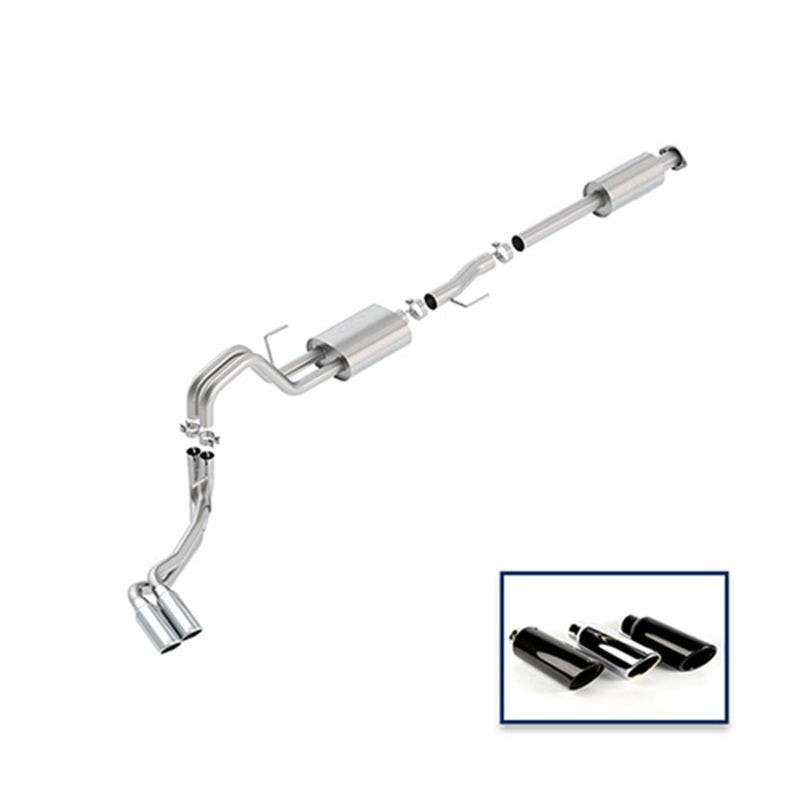 Ford Racing 15-18 F-150 5.0L Cat-Back Sport Exhaust System - Side Exit Chrome Tips M-5200-F1550RSCA