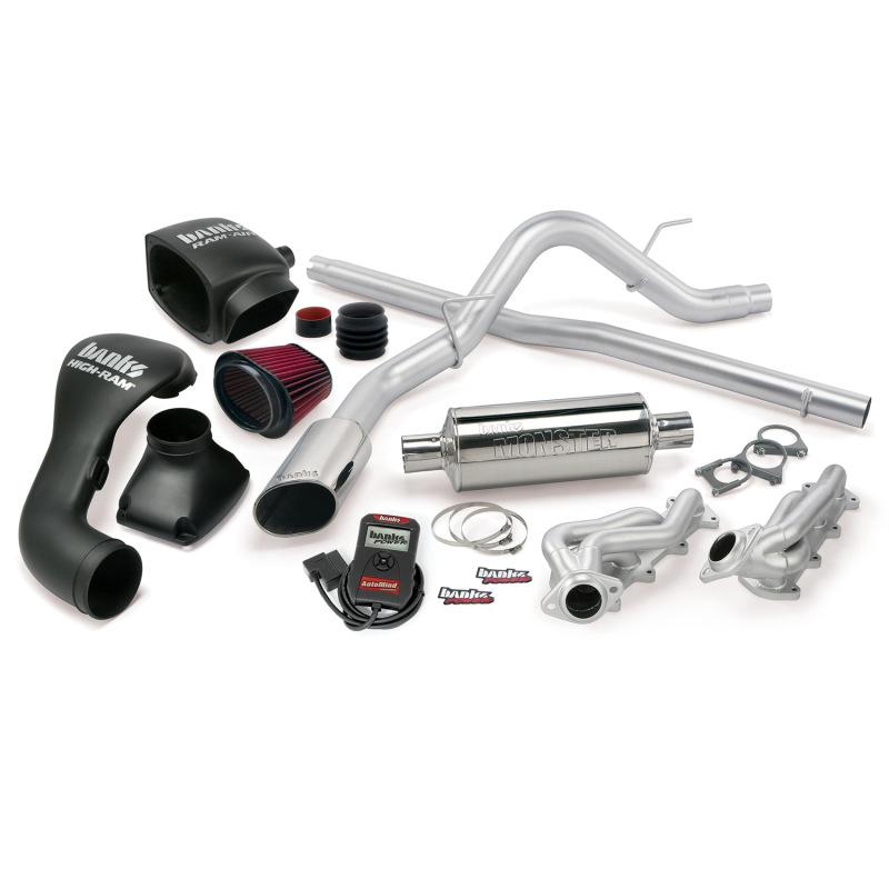 Banks Power 04-08 Ford 5.4L F-150 SCLB/ECMB PowerPack System - SS Single Exhaust w/ Chrome Tip 48533 Main Image