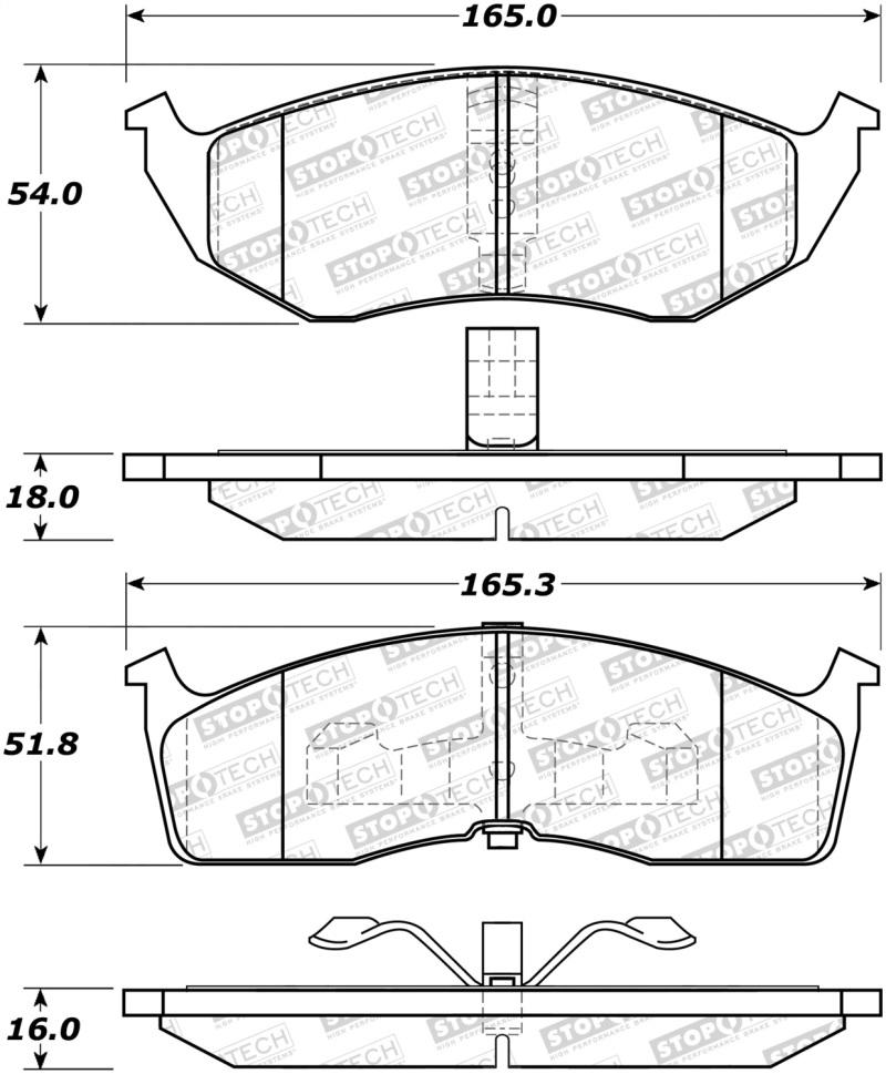 StopTech Street Brake Pads - Rear 308.05910 Main Image