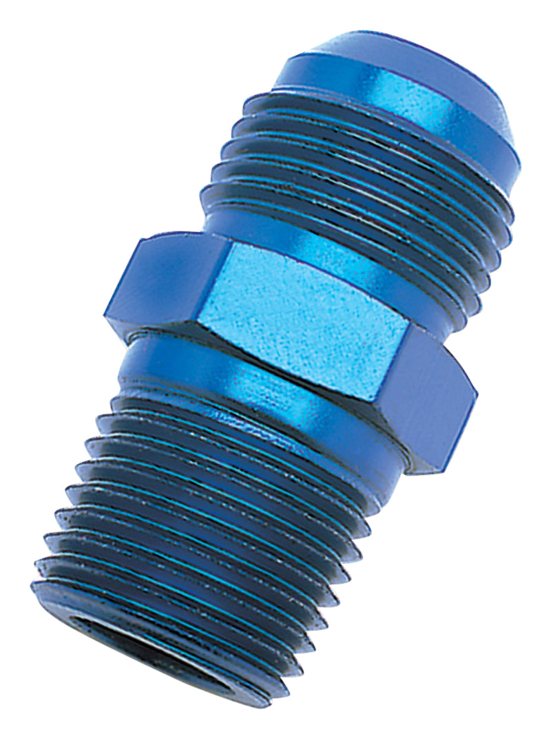 Russell -3 AN Straight Flare To Pipe Adapter (Blue Finish)