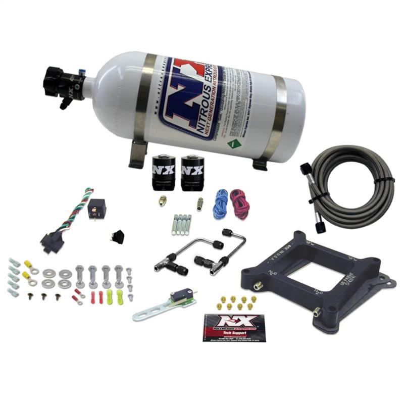 Nitrous Express 4150 Gemini Stage 6 Alcohol Nitrous Kit (50-300HP) w/10lb Bottle 60045-10 Main Image