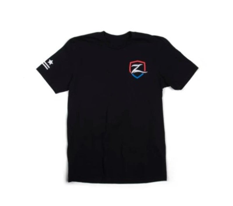 Zone Offroad Black Premium Cotton T-Shirt w/ Patriotic Zone Logos - Large ZONU9162L