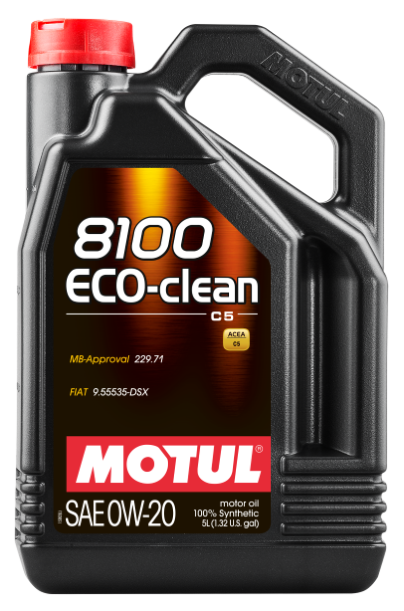 Motul 5L Synthetic Engine Oil 8100 0W20 Eco-Clean 109961