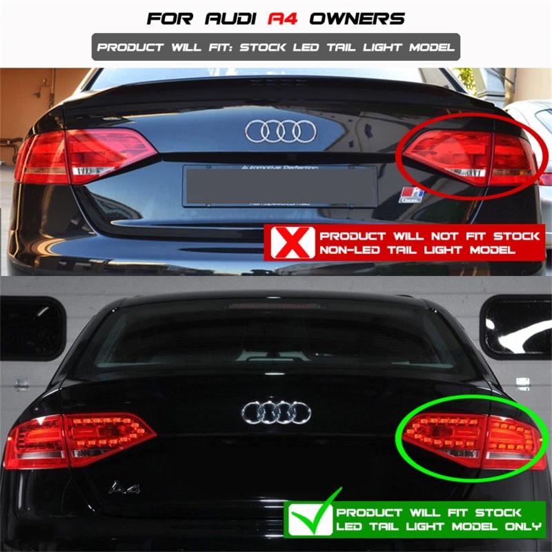 Spyder Audi A4 09-12 4Dr LED Tail Lights LED Model Only - Red Clear ALT-YD-AA409-L-LED-RC 5076359 Main Image