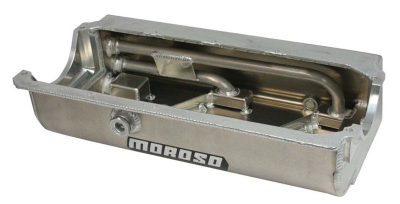 Moroso Dart/Brodix Small Block (w/Three Pick Ups) Sprint Car Dry Sump 6.5in Aluminum Oil Pan 21551