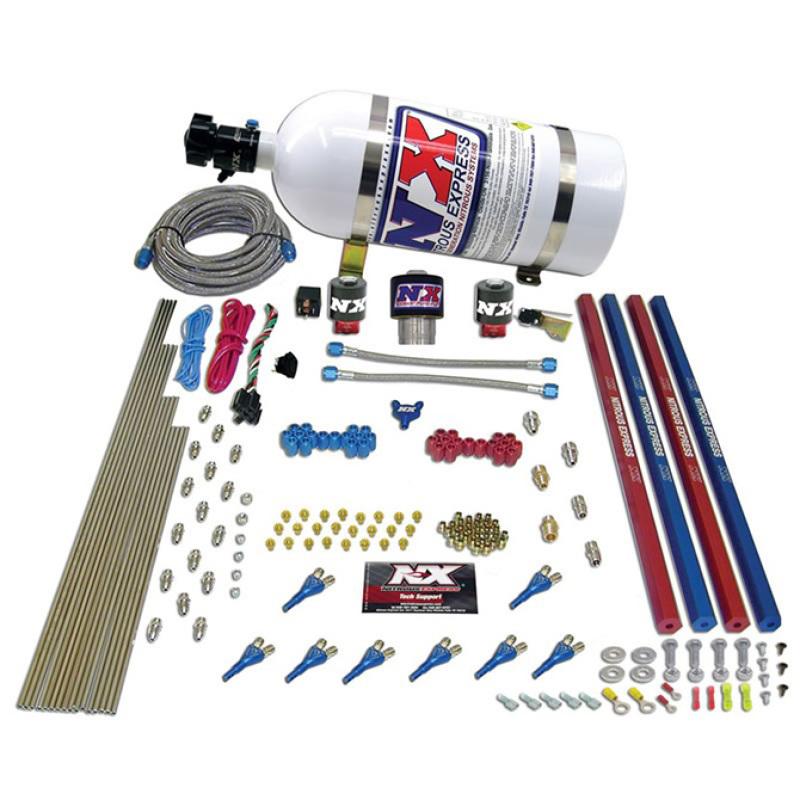 Nitrous Express Pro-Shk/Gas Nitrous Kit (200-600HP) w/Rails and 10lb Bottle 91206-10 Main Image